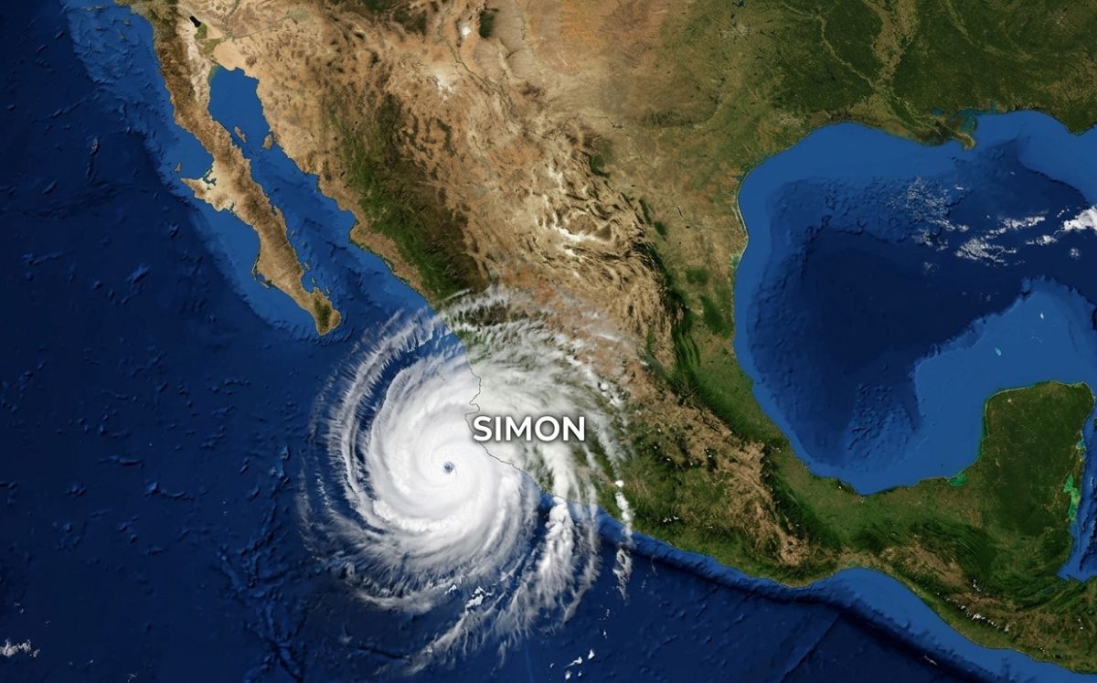 Huracán “Simon”: ¿cuándo y a qué hora tocaría tierra en México? (Foto: IA)