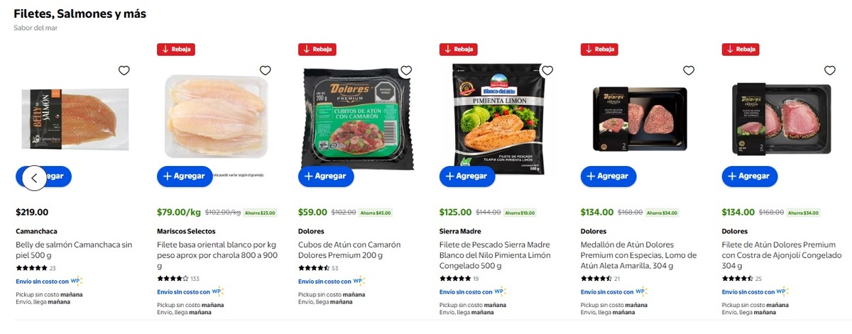 Ofertas en carnes, pollo y pescado (Foto: Walmart)