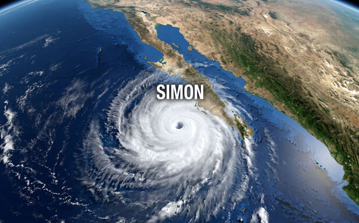 Huracán “Simon” cambia de trayectoria: ¿qué estados serán afectados? (Foto: IA)