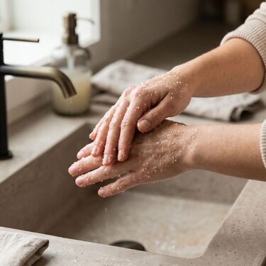 Qué significa lavarse las manos con sal y azúcar: Ritual (Foto: IA)