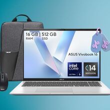 Amazon remata laptop ASUS Vivobook 16 con mochila y mouse de regalo (Foto: ASUS/Canva)