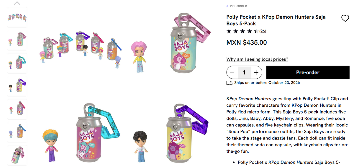 ¿Cuánto cuesta el set Polly Pocket de los Saja Boys y dónde puedes comprarlo? (Foto: Mattel Creations)