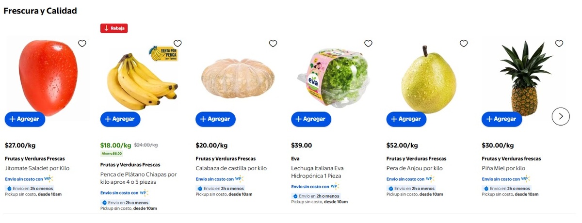 Ofertas en frutas y verduras por Martes de Frescura Walmart