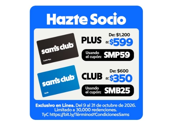 Promociones en membresías de Sam’s Club