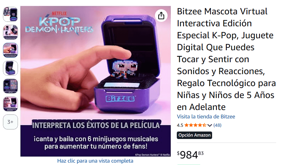 ¿Cuánto cuesta y en dónde puedes comprar la mascota virtual inspirada en “KPop Demon Hunters"? (Foto: Amazon)
